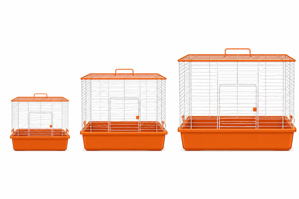 Illustration of a hamster cage for size guide